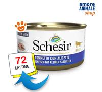 Schesir Gato Atún Con Anchoas Comida Húmeda Gatos Lata De 85 Gr