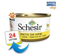 Schesir Gato Tonetito Con Surimi Comida Húmeda Gatos Lata De 85 Gr