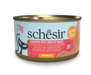 Schesir Grill Adult Sardinas con Salsa de Langosta en Paté Lata para Gatos 70 gr