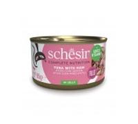 Schesir húmedo gato filetes en gelatina atún con jamón 85 gr