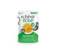 Schesir Sopa para Gatos Adulto – Pollo con Zanahorias y Calabaza – Sobre 40 g