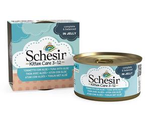 Schesir Kitten Atún con Aloe en Gelatina Lata para Gatitos 14 x 85 gr