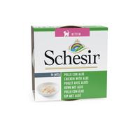 Schesir Kitten Comida Húmeda para Gatos de 0 a 1 Año (Pollo con Aloe En Gelatina 14x85 Gr)