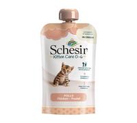 Schesir Kitten Comida Húmeda para Gatos de 0 a 1 Año (Pollo En Crema Bolsa con Tapa 20x150 Gr)
