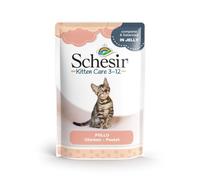 Schesir Kitten Comida Húmeda para Gatos de 0 a 1 Año (Pollo En Gelatina sobre 20x85 Gr)