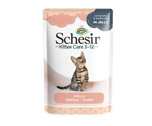 Schesir Kitten Filetes de Pollo en Gelatina Sobre para Gatitos 85 gr