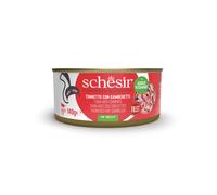 Schesir Comida Húmeda para Gato Atún con Gambas - Paquete de 14 x 85 gr - Total: 1190 gr