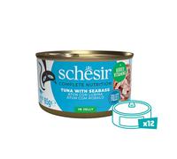 Schesir Lata Gato De Atún Con Lubina En Gelatina Pack 12 X 85 Gr