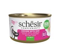 Schesir Lata Gato De Pollo Con Jamón En Gelatina 12 X 70 Gr