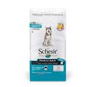 Schesir -Medium Adult Mantenimiento, Alto Contenido en Pescado, pienso para Perros Adultos de tamaño Mediano, Sabor Pescado, línea Mantenimiento, croquetas - Formato Bolsa de 12 kg