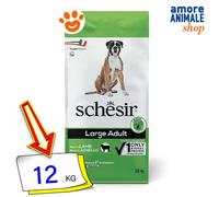 Schesir, Alimento Seco para Perros Adultos, Línea Mantenimiento, Rico en Cordero, Formato Medium, 12 kg