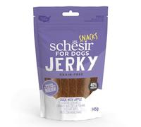 Schesir Perro Snack | Variedad Jerky Y Trainers | Varios Sabores | Pack De 6 Unidades | (6x145Gr, Pato con Manzana)