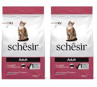 Schesir Pienso Seco, de Jamón para Gatos Adultos (1,5) (Paquete de 2)