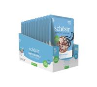 Schesir Adult Filetes de Atún con Lubina en Gelatina Sobre para Gatos 12 x 85 gr