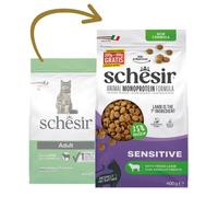 Schesir Sensitive Maintenance - Pienso para gatos adultos - Cordero - Cantidad: 400 g