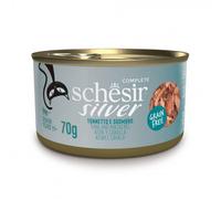 Schesir Silver - Alimento húmedo en trozos para gato senior - Atún y caballa - Cantidad: 14 x 70 g