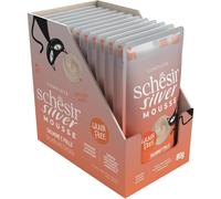 Schesir Silver, En Mousse, Comida Hùmeda Completa para Gatos Mayores (12 sobres x 80g)