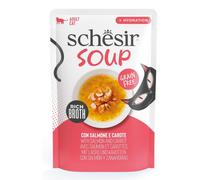 Schesir - Sopa para gato adulto - Salmón y zanahoria - Cantidad: 40 g