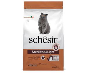 Schesir Sterilized - Pienso para gato esterilizado - Pollo - Cantidad: 1,5 kg