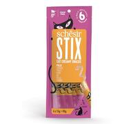 Schesir Stix, Pollo, Snack cremoso y Rico en proteína, en monodose, para Gatos (72 sobre x 15g)