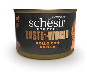 Schesir Taste The World Adult Pollo con Paella en Caldo Lata para Perros 150 gr