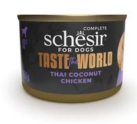 Schesir Taste The World Adult Pollo Tailandés con Coco en Caldo Lata para Perros 8 x 150 gr