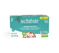 Schesir, Tonito con Dorada En Gelatina, Alimento Húmedo Completo para Gatos, En Lata, con Vitaminas Añadidas, 100% Filetes Naturales, Cruelty-Free, 6 X 50g