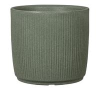 Scheurich Linetto 30 - Macetero Redondo, Color Verde Oscuro, Fabricado con plástico Reciclado, para Uso en Exteriores