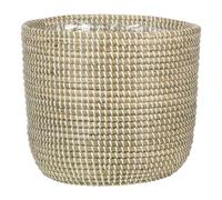 Scheurich Seegrass 32 - Macetero (32 cm de diámetro, 30,5 cm de altura, 26,9 l de vol), color blanco