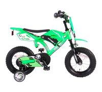 Moto 12 Pulgadas Bicicleta Niño Verde 3-4, 5 Años Bicicleta Motorradoptik Bike