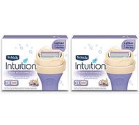 Schick Intuition Pure Nourishment - Recambios para maquinilla de afeitar con leche de coco y aceite de almendras