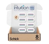 Schick Intuition Pure Nutrition - Recambio de cuchillas de afeitar con leche de coco y aceite de almendras para mujeres, 8 unidades