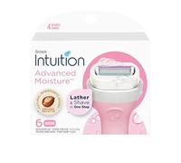 Schick Intuition Refill, Advanced Moisture Razors for Women | Intuition Razor Blades Refill with Organic Shea Butter, 6 Count (Pack of 1)