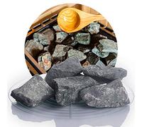 Schicker Mineral piedras para sauna de diabas, 20 kg, Ø 5-8 cm, alta retención de calor y resistencia al choque térmico, aptas para estufas eléctricas y de leña, selección manual en Baviera