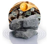 Schicker Mineral piedras para sauna de diabasa, 20 kg, Ø 8-12 cm, alta acumulación de calor y resistencia térmica, para estufas eléctricas y de leña, seleccionadas a mano en Baviera