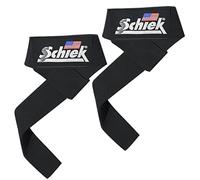 Schiek Sports Model 1000LLS - Correas de Piel para Levantamiento de Pesas, Color Negro