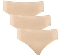 Schiesser 145425, Bragas para Mujer, Beige (nude 410), 40, Pack de 3