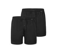 Schiesser 2 Pack Boxershorts Baumwolle Jersey Weich Multipack-Jerseyboxer Bóxer, Negro_182426, 3XL Hombres