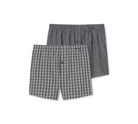 Schiesser 2 Pack Boxershorts Baumwolle Web Multipack-Webboxer Ropa Interior, Negro_180500, 6 (Pack de 2) Hombres