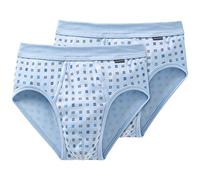 Schiesser 2 Pack Sportslip mit Eingriff-Essentials Lencería, Azul (Air 802), XXL (Pack de 2) para Hombre