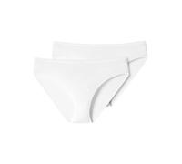 Schiesser 2 Pack Tai Slip Bio Baumwolle-95/5 Organic Ropa Interior, Blanco_174385, 48 (Pack de 2) para Mujer