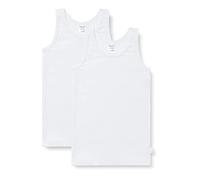 Schiesser 2 Pack Unterhemd-95/5 Organic Bio Baumwolle-Größe 92 bis 140 Ropa Interior, Blanco_173411, 104 (Pack de 2) para Niñas