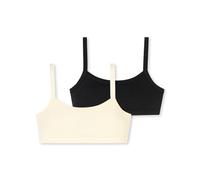 Schiesser 2 Pack Unterwäsche Bustier mit Spaghettiträger-95/5 Organic Cotton Bio Baumwolle-Größe 140 bis 176 Sujetador, Ordenar 1_181940, (Pack de 2) para Niñas
