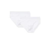 Schiesser 2 Pack Unterwäsche Slips-95/5 Organic Bio Baumwolle-Größe 92 bis 140 Ropa Interior, Blanco_173533, 164 (Pack de 2) para Niños