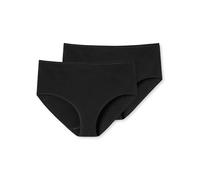 Schiesser 2pack Midi Ropa Interior, Negro, 44 para Mujer