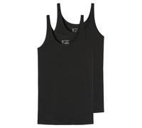 Schiesser 2PACK Trägertop Ropa Interior, Negro, 50 para Mujer