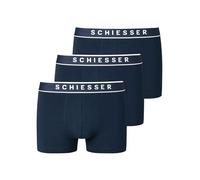 Schiesser 3 Pack Boxershorts Bio Baumwolle Multipack-95/5 Organic Bóxer, Azul Oscuro_173983, XL para Hombre