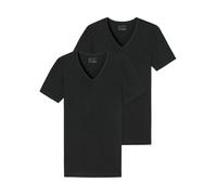Schiesser 95/5 Algodón Orgánico Camiseta Interior Cuello en V Ropa, Negro_173982, L para Hombre