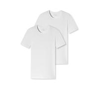 Schiesser 95/5 Algodón Orgánico Camiseta Interior Cuello Redondo Ropa, Blanco, M para Hombre