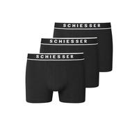Schiesser Calzoncillos tipo bóxer 95/5 algodón orgánico 3 unidades Negro M para hombre